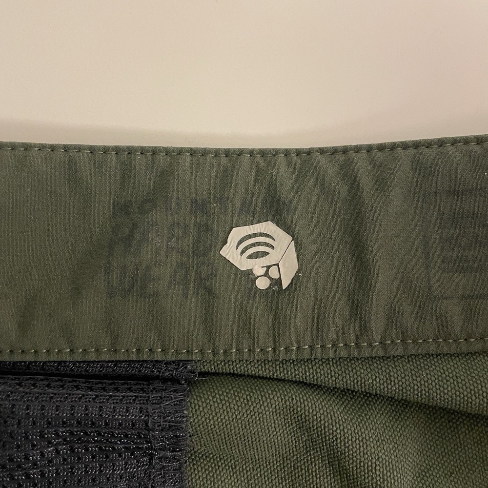 Mountain Hardwear Pants Men's 36/34 Green Belted Hiking Zip Pockets Nylon - Picture 9 of 10